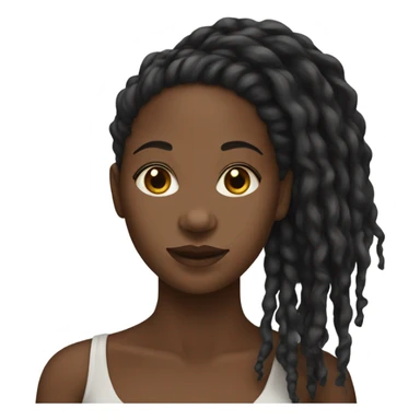 Black girl with locs sticker