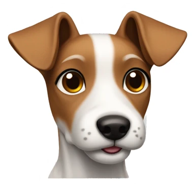 Mini fox terrier with full brown face. No markings sticker