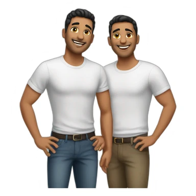 Latin gay couple sticker