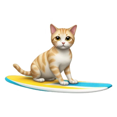 Cat on a surfboard  sticker