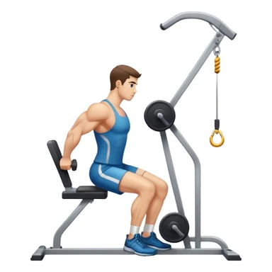 side-view cable-machine tricep-pushdown sticker