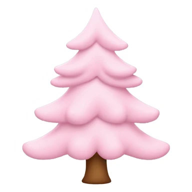 pastel pink christmas tree sticker