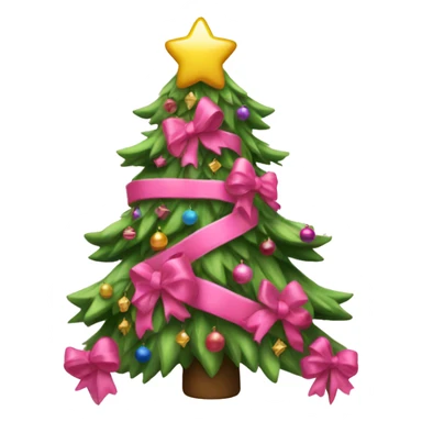 girly christmas tree sticker