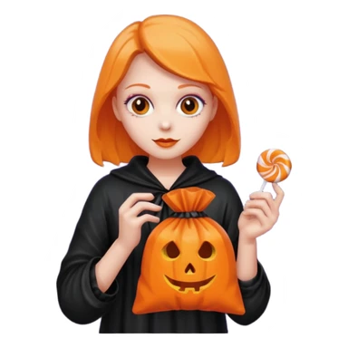 Halloween candies and candy bags sticker