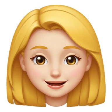 Girl winking with her left eye closed, happy face,  sticker