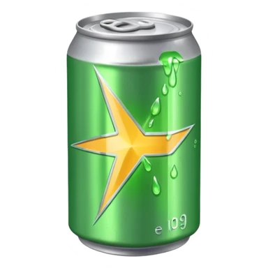green can, v energy drink sticker