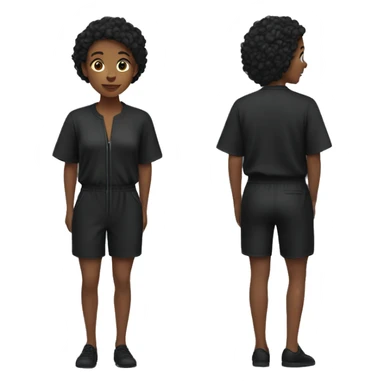 black short jumpsuit sticker