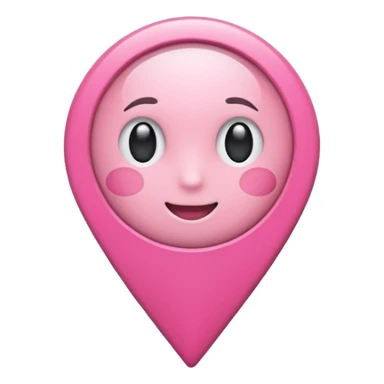 create a cute pink location pin { example 📍} sticker
