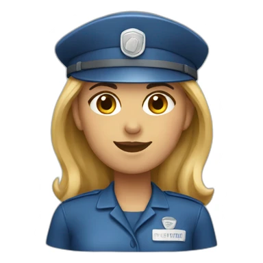 female postwoman sticker