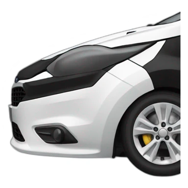 black ford fiesta 2014 front view sticker