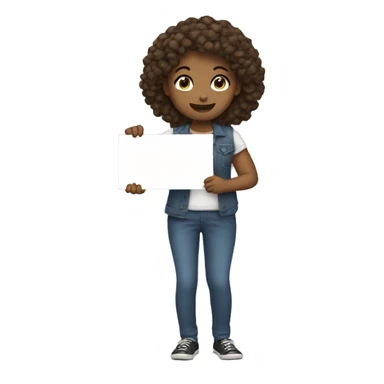 a girl holding a sign saying “I did it” sticker