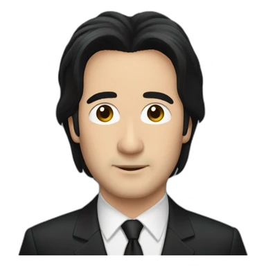 black hair alan rickman wearing suit sticker
