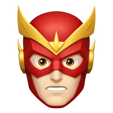 classic Flash superhero face with mask sticker