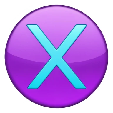 Purple and Cian symbol X twitter sticker