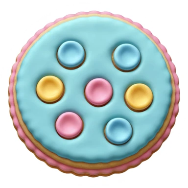 A Colorful delicious pastel whitish light cookie sticker
