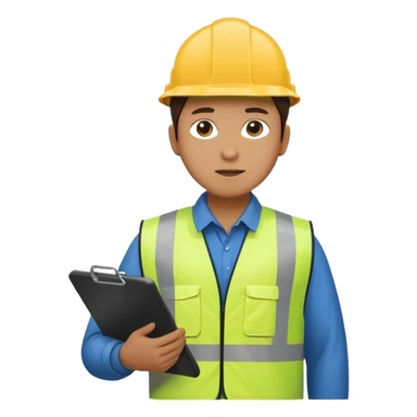 create a realistic emoji of a logistic worker in different weather situuations sticker