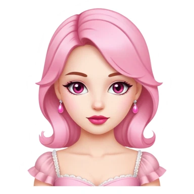 girl with a touch of pink and have a coquette outfit sticker