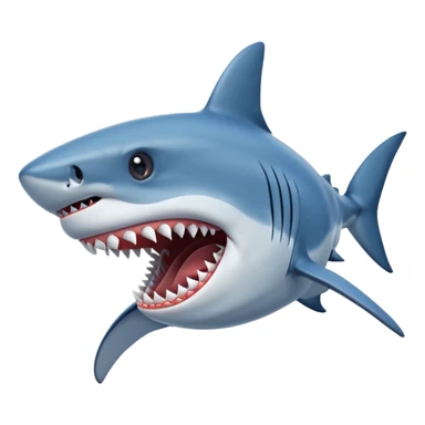 Shark with a mouth open sticker