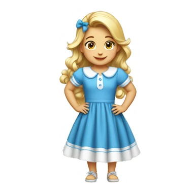 Bebe de 2 años rubio vestido de color azul y camiseta blanca sticker