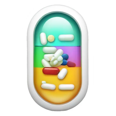 pill with vitamin IQ text sticker