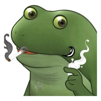 Emoji blowing smoke  sticker