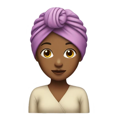 girl with hair turban sticker