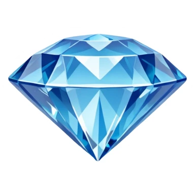 Blue crystalic diamond on the surface of the water sticker