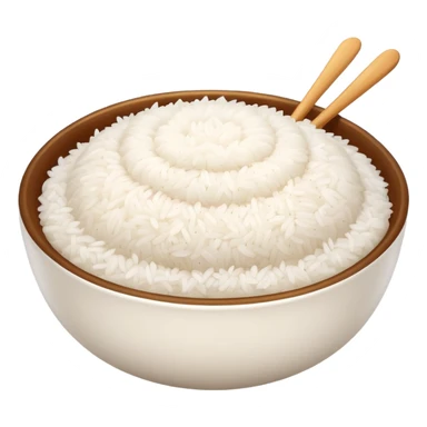  pure white rice, bowl is white only white color sticker