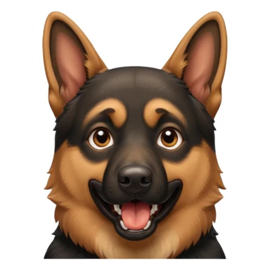 german shepard head only barkingg mouth open fully sticker