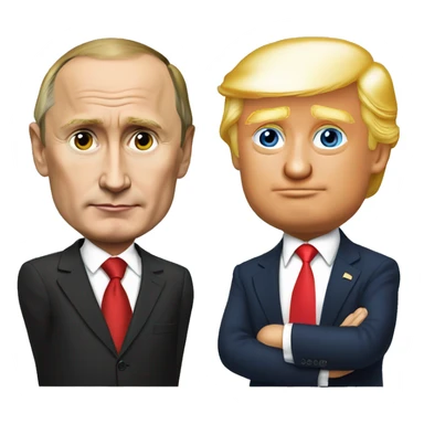 Vladimir putin and trump sticker