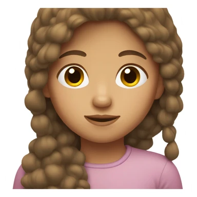 Sleeping girl with brown hair  sticker