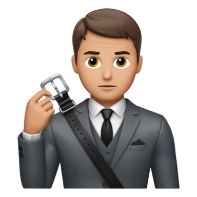 sexy Christian Grey Holding a belt menacingly sticker