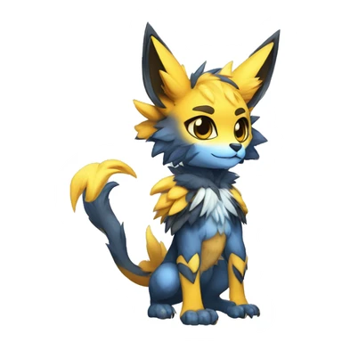 Anthro-Edgy-Contrast-Colors-Fantasy-Fur-Sona-Chibi-Shiny-Fakémon-Hybrid full body sticker