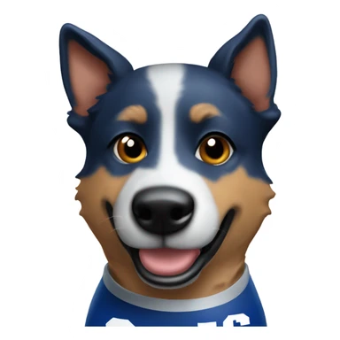 Blue heeler wearing Colts jersey  sticker
