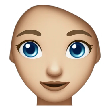 Brunette Female blue eyes livid Christmas elf sticker