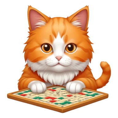 Cat playing scrabble  sticker