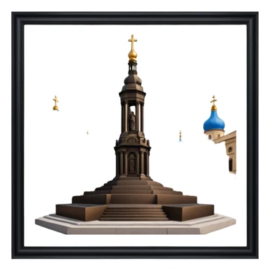 Ukrainian monument on the main square sticker