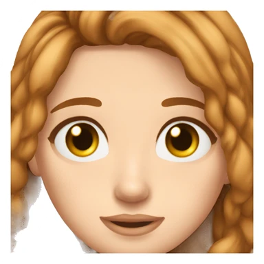 Margot long brown hair freckles sticker