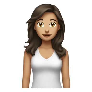 brunette girl who just woke up sticker