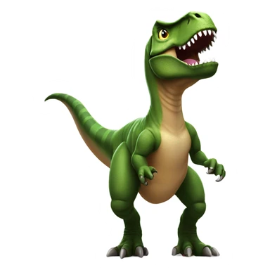 t-rex pointed towards the front left sticker