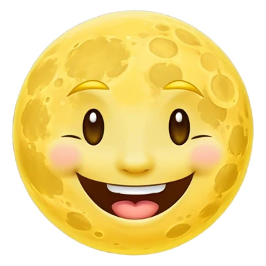 Smiling moon sticker