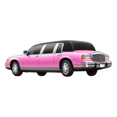 Pink limousine sticker