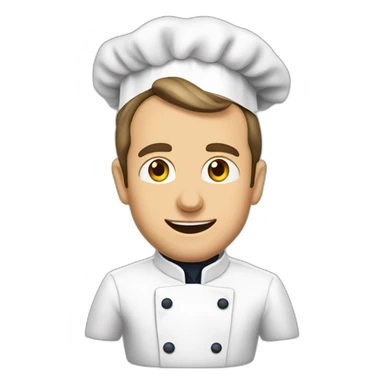 Emmanuel Macron en chef de cuisine  sticker