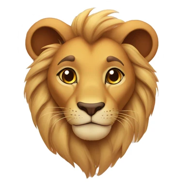 Young lion Simba with love heart eyes sticker