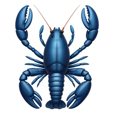 White and black white lobster  sticker