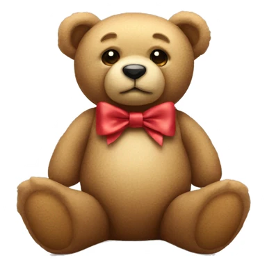 Teddy bear with a bow  sticker