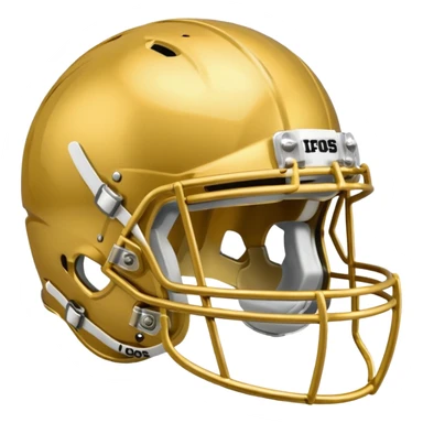 College football player helmet in gold color  sticker