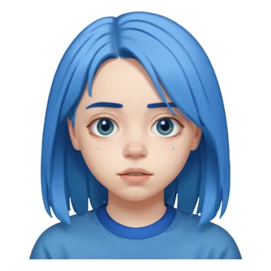 Je veux le bonhomme de Billie eilish en bleue sticker