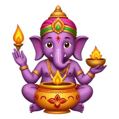 Create an Indian Emoji including 3 to 4 Indian festival. Make it creative and decorative.  sticker