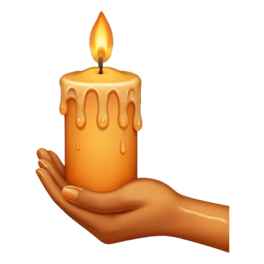 Candle on the hand sticker